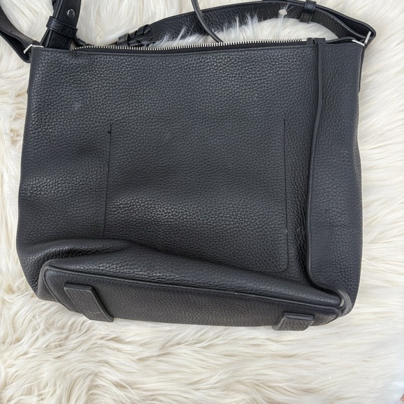 $319 ALLSAINTS All Saints Kita Pebbled Leather Crossbody Shoulder Bag Black - Picture 2 of 8
